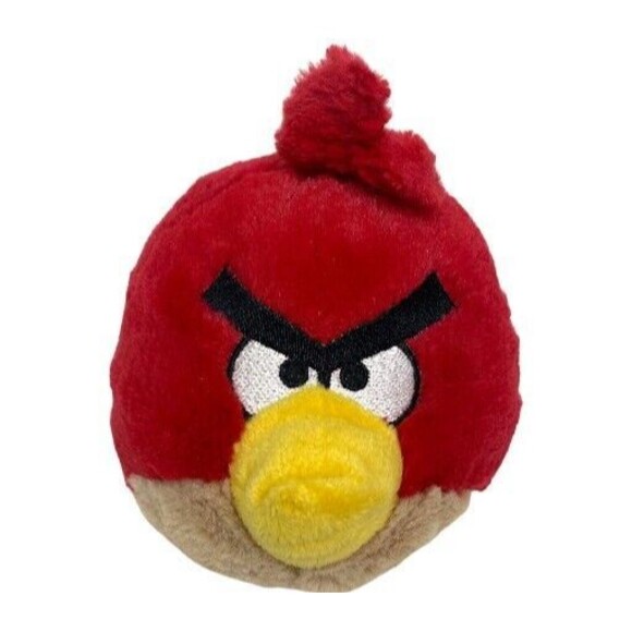 Angry Birds Red Plush Ball Commonwealth Stuffed Toy Round Soft Game Character - Picture 2 of 7